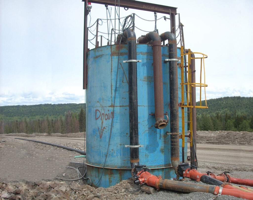 Mining submersible pump booster station, mine dewatering