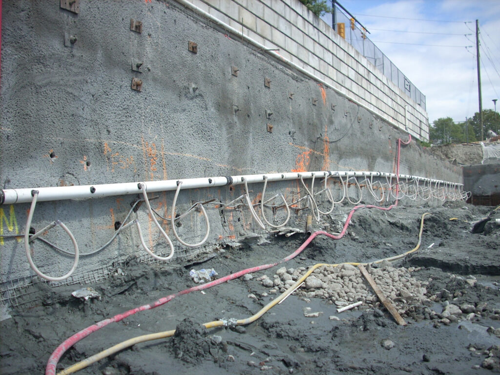 Images demonstrating groundwater dewatering techniques, showcasing the use of pumps and equipment to effectively manage and lower groundwater levels at construction and mining sites for safe and efficient operations.